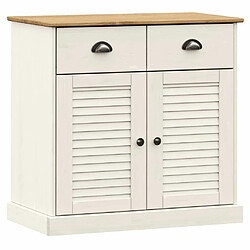 Maison Chic Buffet commode,console avec tiroirs pour rangement VIGO 78x40x75 cm blanc bois massif de pin -MN47981