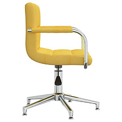 Acheter vidaXL Chaise pivotante de salle à manger Jaune moutarde Tissu