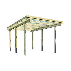 Eden Partenaire Jardin Carport en bois couverture PVC Basic Simple.