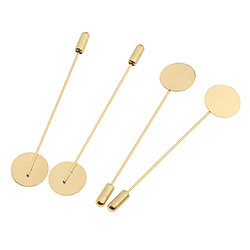 Acheter 10pcs Bâton de Broches Long Base en Cuivre Accessoire DIY Broches Pin's Longueur 7,5 cm