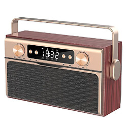 Universal Haut-parleur compatible en bois sans fil portable en bois Bluetooth 20W Réserver de haut-parleur FM Player Radio Prise en charge de la carte TF Card U Disk Line