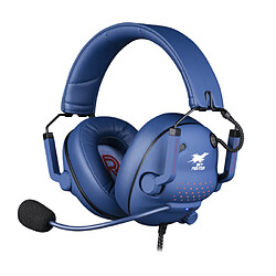 Konix Drakkar Skyfighter Pro Micro Casque Filaire Circum-Auriculaire Contrôle du Volume Microphone Bleu