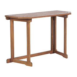 Beliani Table de jardin 110 x 47 cm Bois Bois clair TREIA