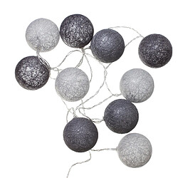 Atmosphera, Createur D'Interieur Guirlande lumineuse 10 Boules - Diam. 6 cm. - Gris