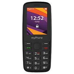 Téléphone portable Noir myPhone 6410 4G LTE Utilisation Facile, Écran 2,4" 