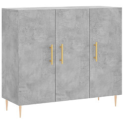 Maison Chic Buffet,Meuble de Rangement,commode pour salon,Cuisine gris béton 90x34x80 cm bois d'ingénierie -MN97815