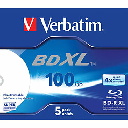 Verbatim BD-R XL 100 GO VITESSE 4X IMPRIMABLE (PAR 5, BOITE)