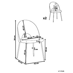 Avis Beliani Chaise de salle à manger MAGALIA Set de 2 Velours Rose