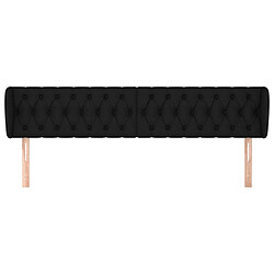 Avis Maison Chic Tête de lit scandinave avec oreilles,meuble de chambre Noir 203x23x78/88 cm Tissu -MN35954