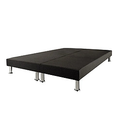 Ebac Sommier tapissier + jeu de pieds 90+90x200 Deco 2x12 lattes