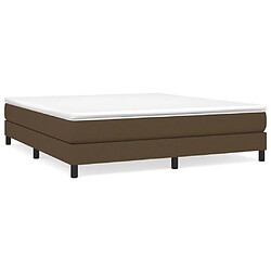 vidaXL Sommier à lattes de lit avec matelas Marron foncé 180x200 cm