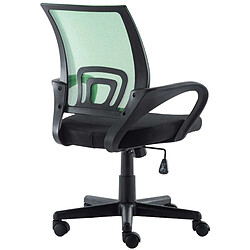 Decoshop26 Fauteuil de bureau sur roulettes hauteur réglable en maille de filet de nylon vert 10_0002502