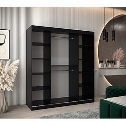 Avis Abiks Meble Armoire Tokyo à portes coulissantes 200/180/62 2 portes (noir/artisan)