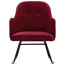 Avis Maison Chic Chaise à bascule | Fauteuil Relax, design moderne Rouge bordeaux Velours -GKD17840