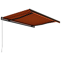 Avis Maison Chic Auvent manuel rétractable,Store manuel de porte 450x300 cm Orange et marron -GKD81991