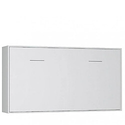 Inside 75 Armoire lit horizontale escamotable STRADA-V2 blanc mat couchage 90*200 cm.