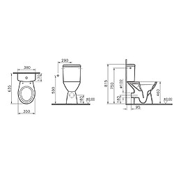 Pack WC surélevé PMR Vitra Normus