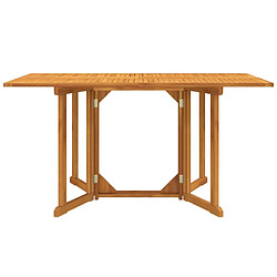 vidaXL Table de jardin papillon pliante 150x90x75 cm bois massif teck