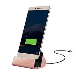 Wewoo Dock de charge or rose pour Huawei 6P, LG 5X, Google 5X / 6P, 1S / Le 1 Pro, Xiaomi 4C, Microsoft Lumia 950 / 950X, Nokia N1 USB-C / Type-C 3.1 données de synchronisation / Chargeur Dock de 