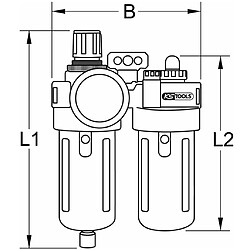 KS Tools Unité de traitement d'air 3/8" 0,5-12 Bar 515.3350