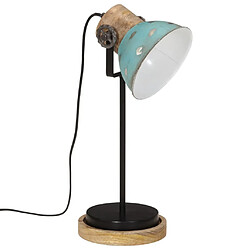 vidaXL Lampe de bureau 25 W bleu délavé 17x17x50 cm E27