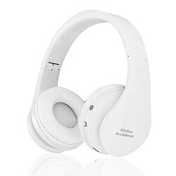 Universal Yyh casque stéréo Bluetooth Super Bass (blanc) 