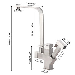 ComfortXL Robinet de cuisine g1/2 avec mélangeur d'eau chaude et froide