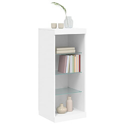 Acheter Maison Chic Commode Buffet - Meuble de rangement avec lumières LED blanc 41x37x100 cm -GKD39266