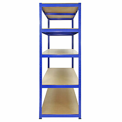 Monstershop Monster Racking T-Rax Puissant Étagère Rangement, Blue, 120cm W, 60cm D Monster Racking - Rayonnage T-Rax en Acier Sans Boulons Bleu 120cm x 180cm x 60cm