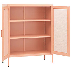 Avis vidaXL Armoire de rangement Rose 80x35x101,5 cm Acier