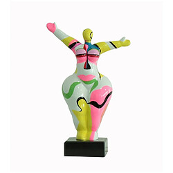 Meubletmoi Sculpture Femme multicolore style art surréalisme - Lady Sun POP