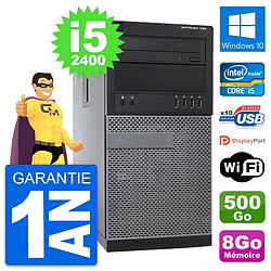 PC Tour Dell OptiPlex 790 MT Intel i5-2400 RAM 8Go Disque 500Go Windows 10 Wifi · Occasion 