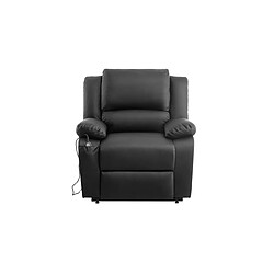 Mes Fauteuil de relaxation releveur électrique en PU noir - VALIA