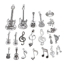 Acheter 21pcs Symbole De Note De Musique Mixte Bricolage Charmes Pendentifs Trouver De L'argent