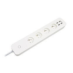 Bloc multiprise 16A connecté 4 prises 2P+T et 4 USB avec compteur de consommation (Mult-E) Wifi - Voltman