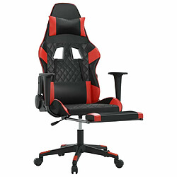 Avis Maison Chic Chaise de jeu, Chaise gaming de massage avec repose-pied, Fauteuil gamer,Chaise de Bureau Noir&Rouge Similicuir -GKD27031