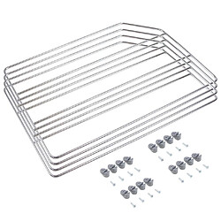 Ensemble de 4 séparateurs pour armoires et étagères 500x310mm acier chromé 8937711 Emuca