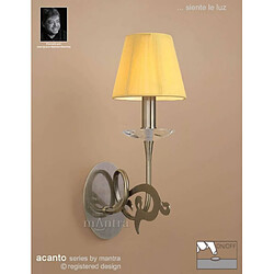 Luminaire Center Applique murale Acanto avec interrupteur 1 Ampoule E14, laiton antique avec Abat jour crème ambré Coloris : laiton antique Coloris de l'abat jour : crème ambré Largeur en Cm : 13 Hauteur en Cm : 38 Profondeur en Cm : 22 Poids en Kilos : 0,80 Type d'ampoule