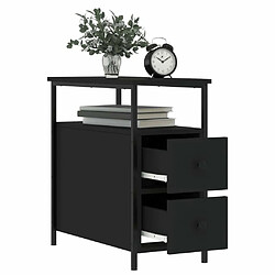 Acheter Maison Chic Lot de 2 Tables de chevet,Table de nuit,Table d'appoint pour salon noir 30x60x60 cm bois d’ingénierie -MN86943