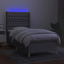 Avis Sommier à lattes et matelas LED,Cadre à lattes de lit pour Adulte Gris clair 90x190cm Tissu -MN31023