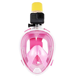 Wewoo Masque de plongée rose pour GoPro HERO5 / 4/3 + / 3/2/1, S / M taille 220mm Tube Sports nautiques Équipement de complet Dry Snorkel