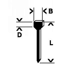 Bosch 1609200393 Clou Lot de 1000 14 mm