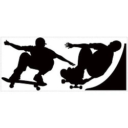 Thedecofactory SKATER - Grand sticker repositionnable tableau blanc skater 102x46