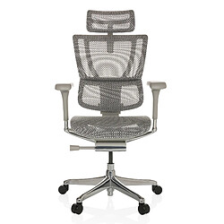 Chaise de bureau / Fauteuil de direction ERGOHUMAN SLIM G GEN2 Tissu maille gris clair hjh OFFICE 