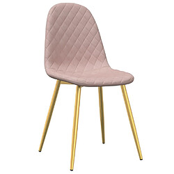 Avis Maison Chic Lot de 2 Chaises à manger | Chaise de salle à manger cuisine Rose Velours -GKD17277