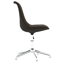 Acheter vidaXL Chaises pivotantes à manger lot de 4 marron foncé tissu