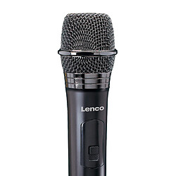 Lenco Microphone sans fil avec récepteur 6,3 mm MCW-011BK Noir