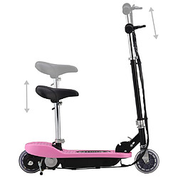 vidaXL Trottinette électrique avec siège 120 W Rose