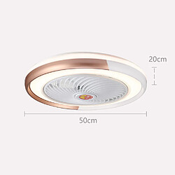 Universal Lampe ventilateur de plafond de 50cm, 220V LED 36W dimmer en continu 3 vitesses dimmer bulles télécommande silencieuse lampe ventilateur de plafond, or