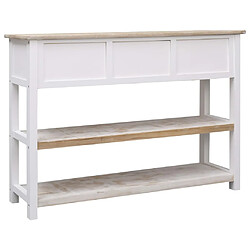 Acheter vidaXL Buffet Naturel et blanc 115x30x76 cm Bois